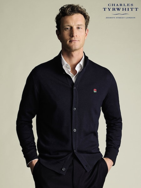 Charles Tyrwhitt RFU Printed Performance Short Sleeve Cardigan (W36655) | € 132