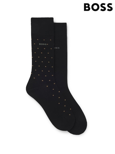 črna - BOSS Bamboo Logo Socks 2 Pack (W36722) | € 24