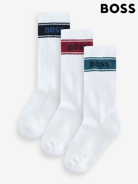 BOSS Natural Rib Logo Socks 3 Pack (W36741) | €40