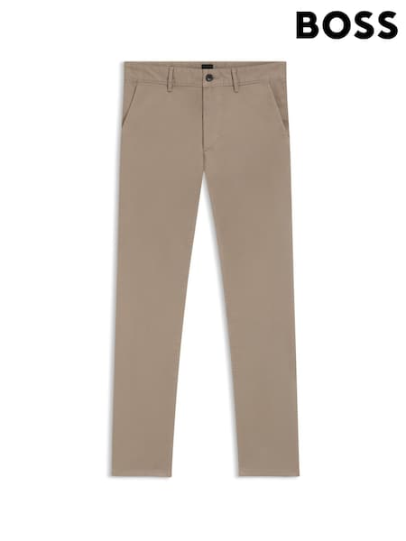 BOSS Brown Slim Fit Chino Trousers (W36752) | €168