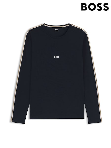 BOSS Blue Unique Logo Long Sleeve T-Shirt (W36820) | €83