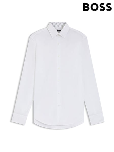 BOSS White Regular Fit Joe Shirt (W36838) | €131