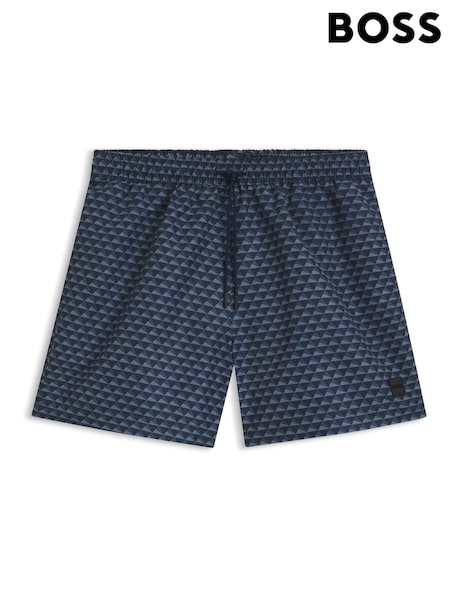 BOSS Blue Vibe Patch Logo Swim Shorts (W36846) | €91