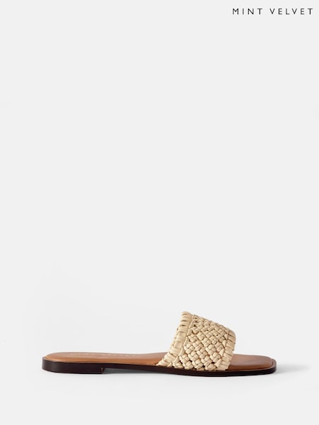 Mint Velvet Sophie Leather Woven Sliders (W36954) | 126 €