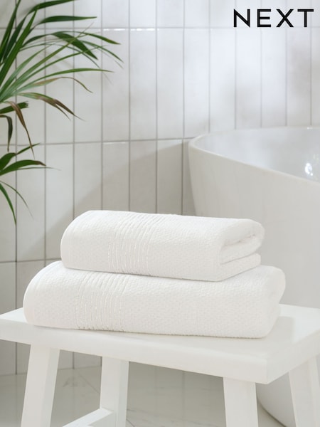 White Sparkle Cotton Towel (W37415) | €11 - €22