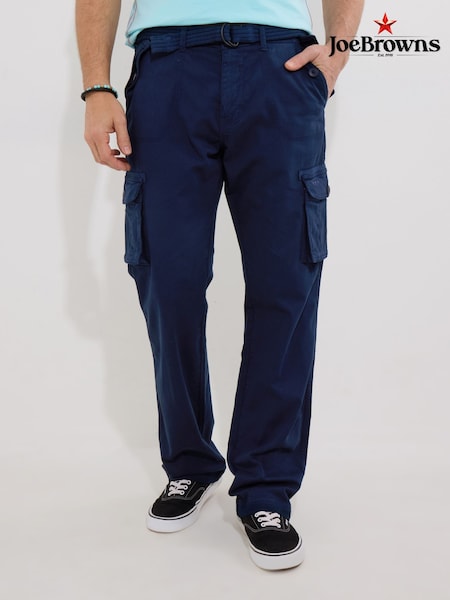 Joe Browns Blue Belted Relaxed Fit Cargo Trousers (W37479) | €60