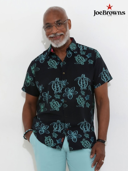 Joe Browns Floral Turtle Print Short Sleeve Shirt (W37490) | 2 583 грн