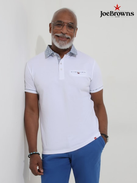 Joe Browns Smart Aztec Trim Polo Shirt (W37491) | ‏233 د.إ.‏