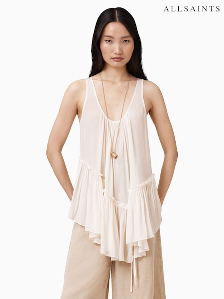 AllSaints Cream Rach Top (W37540) | ₪699
