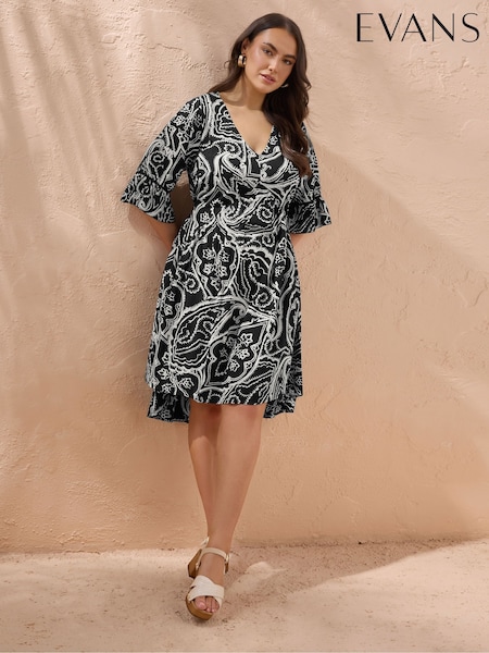 Evans Short Hi Lo Black Dress (W37566) | €53