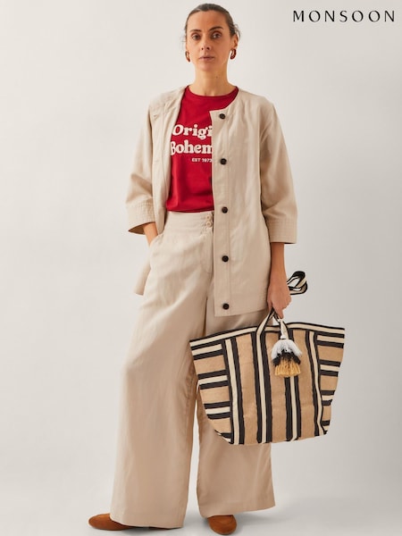 Luonnollinen - Monsoon Frida Leveä lahje Housut (W37579) | €93