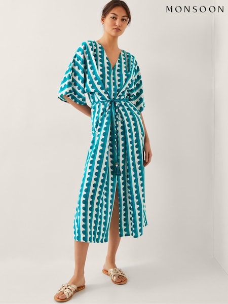 Monsoon Indah Print Midi Kaftan Dress (W37580) | ‏347‏₪
