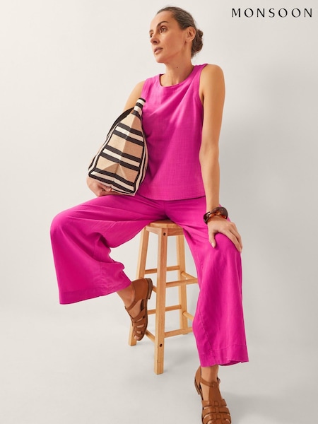 Vaaleanpunainen - Monsoon Frida Leveä lahje Housut (W37582) | €93