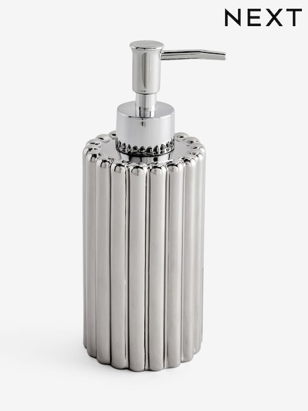 Chrome Rib Soap Dispenser (W37612) | AED56
