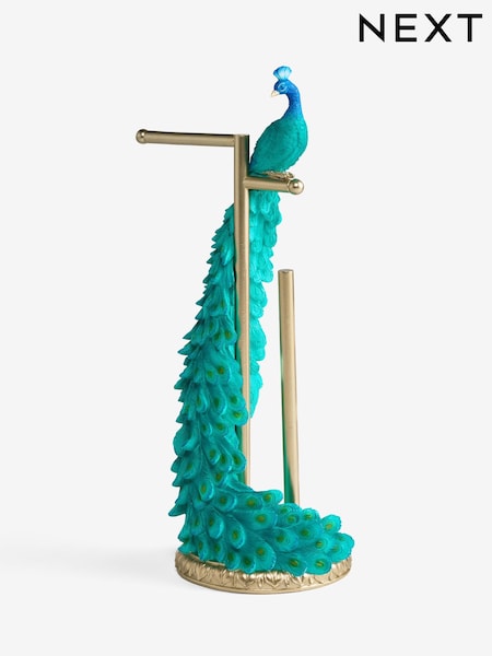 Peacock Toilet Roll Holder (W37623) | 650 LEI