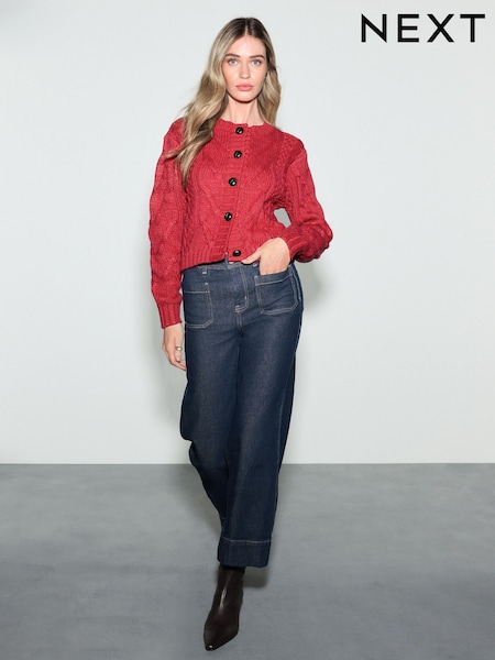 Denim Rinse Cropped Patch Pocket Jeans (W37657) | €49.50