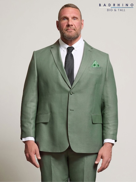 BadRhino Big & Tall Green Textured Suit Jacket (W37668) | AED606