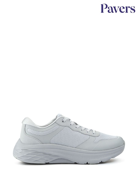 Pavers Grey Light Comfortable Lace-Up Trainers (W37924) | AED204