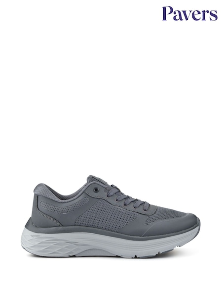 Pavers Grey Comfortable Lace-Up Trainers (W37927) | €50