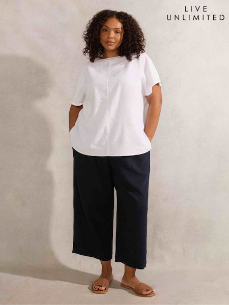 Live Unlimited Navy Curve Mix Tapered Trousers (W38060) | €75