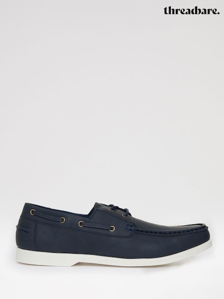 Albastru - Threadbare Faux Suede Boat Shoes (W38088) | 283 LEI