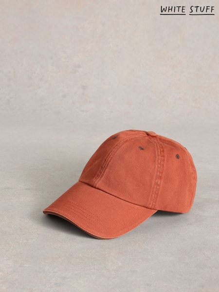White Stuff Orange 100% Cotton Baseball Cap (W38201) | AED116