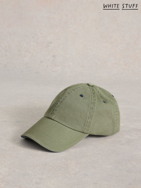 White Stuff Green 100% Cotton Baseball Cap (W38207) | AED116