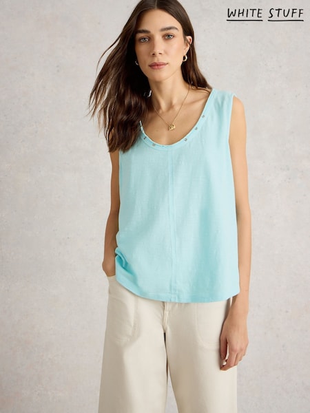 White Stuff Blue 100% Organic Cotton Ava Vest (W38211) | €32