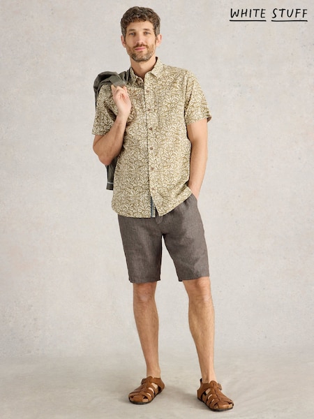 White Stuff Grey 100% Linen Chino Shorts (W38218) | €79