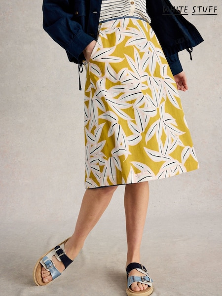 White Stuff Yellow 100% Organic Cotton Nell Reversible Skirt (W38223) | €79