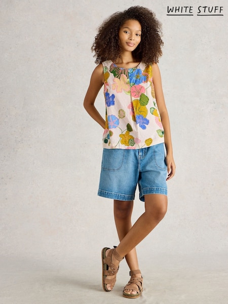 White Stuff cream 100% Organic Cotton Paradise Cotton Vest (W38302) | R$ 445
