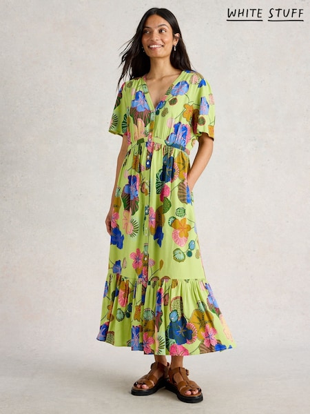 White Stuff Green Phoebe Midi Dress (W38327) | €95