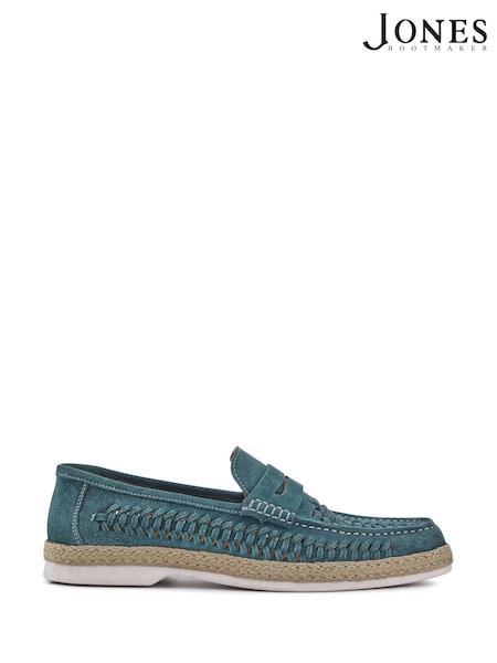 Jones Bootmaker Blue Raheem Leather Loafers (W38370) | €118