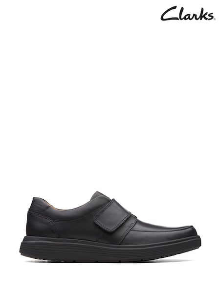 Clarks Black Leather Un Abode Strap Shoes (W38546) | €133