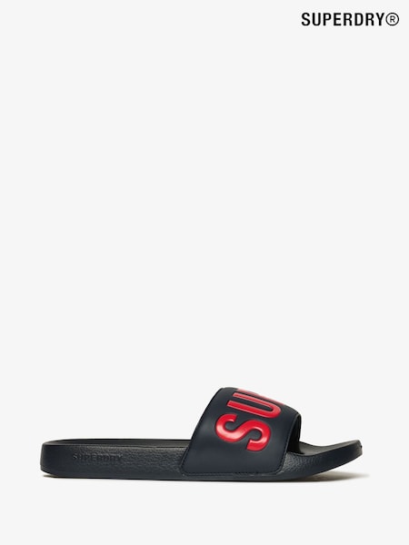 Superdry Blue Core Graphic Print Pool Sliders (W39184) | R$ 225