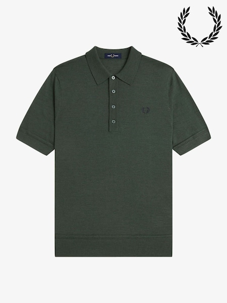 Fred Perry Green Fine Knit Shirt (W39202) | € 182