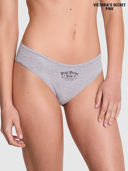 Victoria's Secret PINK Medium Heather Grey Cheeky Cotton Knickers (W39354) | €13