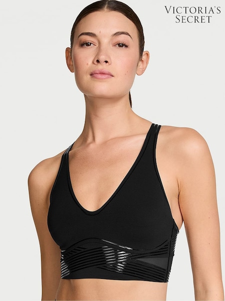 Black - Victoria's Secret Elevate™ Contour Low Impact Plunge Sports Bra