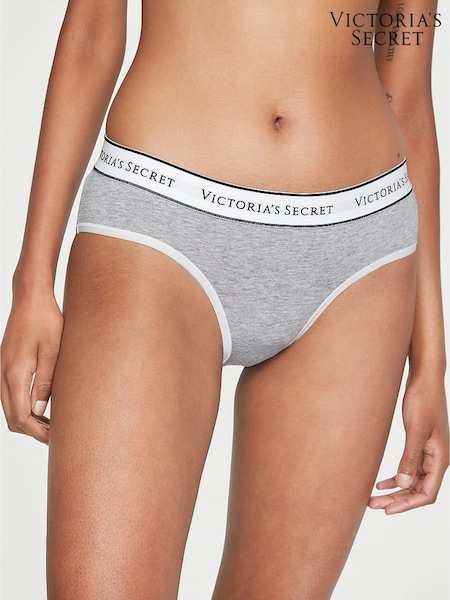 Victoria's Secret Medium Heather Grey Hipster Logo Knickers (W39552) | €13