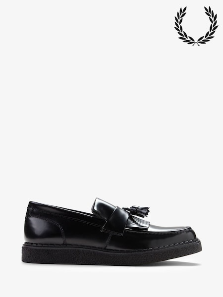 Fred Perry Black GC X FP Tassel Loafers (W39686) | AED1,421