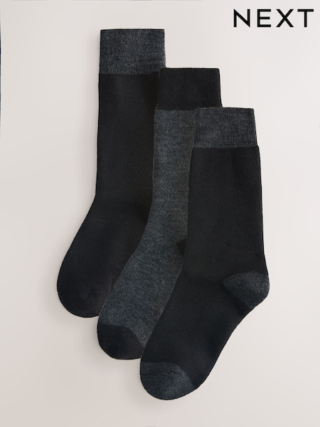 Charcoal Grey Thermal Heavyweight Socks 3 Pack (W39706) | €17