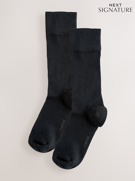 Black Modal with Cashmere Signature Socks 4 Pack (W40041) | AED79