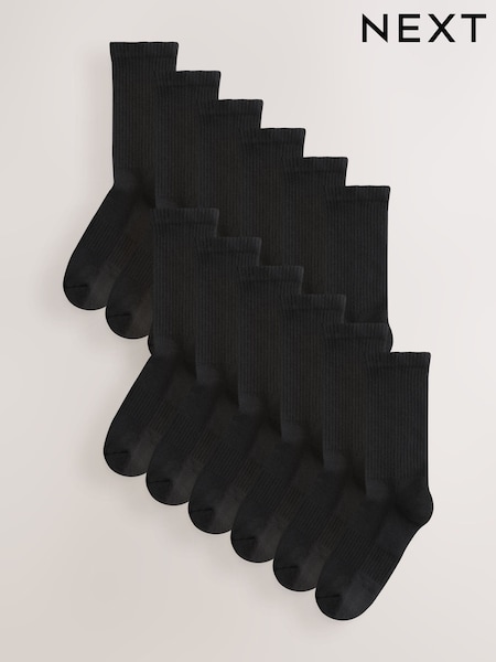 Black Essential Sports Socks 12 Pack (W40050) | AED131
