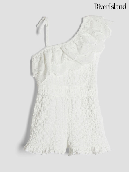 River Island Girls Broderie Textured Playsuit (W40137) | ‏13 ر.ع.‏