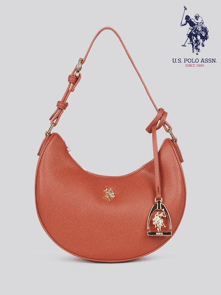 U.S. Polo Assn. Brown Womens Jones Small Round Hobo Bag (W40151) | 630 zł
