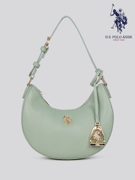 U.S. Polo Assn. Green Womens Jones Small Round Hobo Bag (W40152) | €106