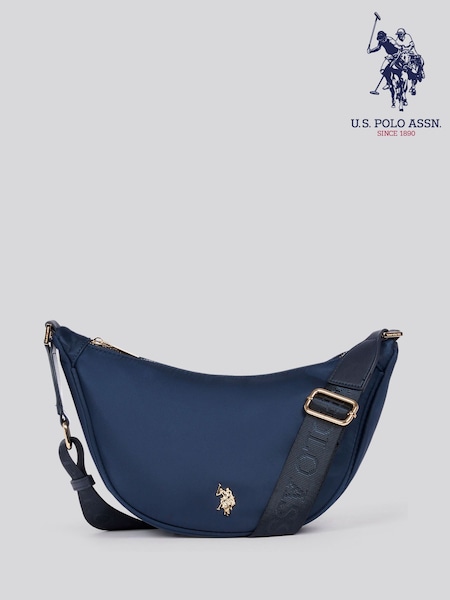 U.S. Polo Assn. Blue Womens Houston Round Crossbody Bag (W40154) | LEI 521