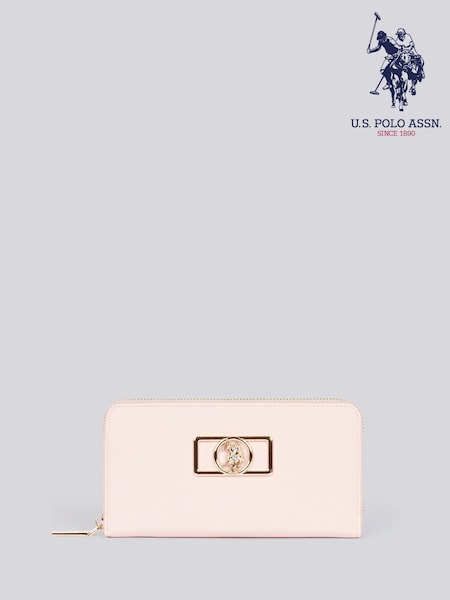 U.S. Polo Assn. Pink Womens Jones Chic Zip Around Wallet (W40158) | 247 QAR