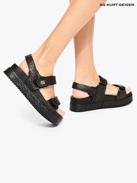 KG Kurt Geiger Raymond2 Black Sandals (W40189) | ₪598