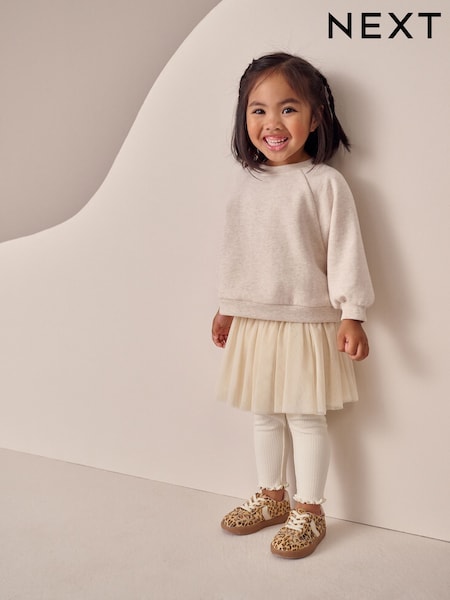 Neutral Sweatshirt Skirt and Leggings 2 Piece Set (3mths-7yrs) (W40390) | €22 - €28